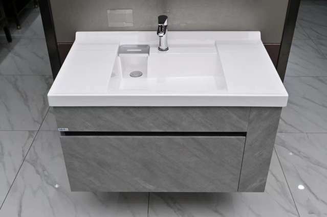 Artificial stone integrated bathroom basin04