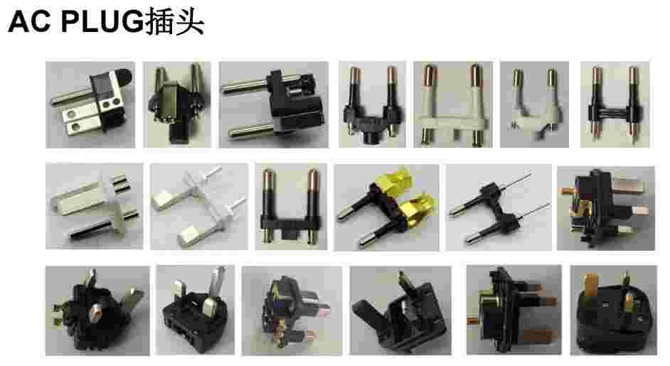 AC plugs of various countries