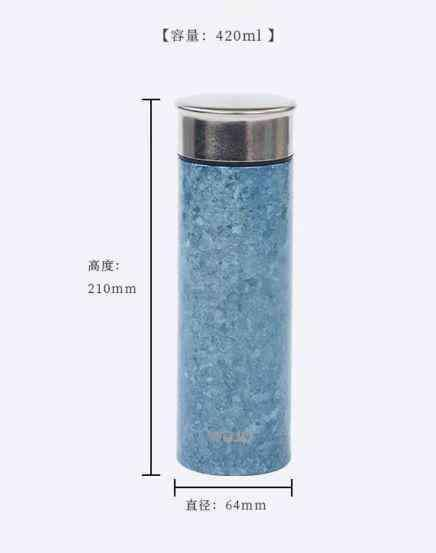 Titanium dioxide cup, ice blue