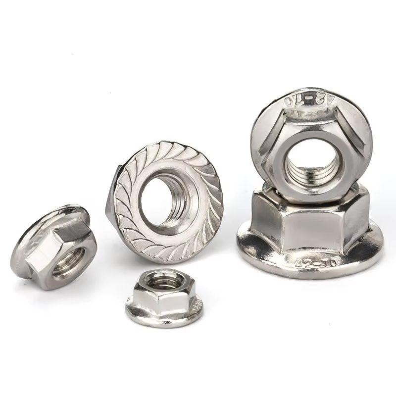 DIN6923 Serrated Hex Flange Nuts stainless steel material