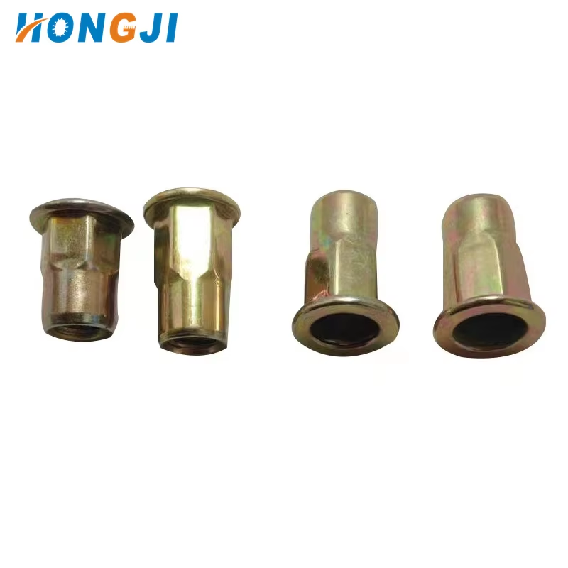 Wholesale carbon steel half hex body rivet nuts in stock