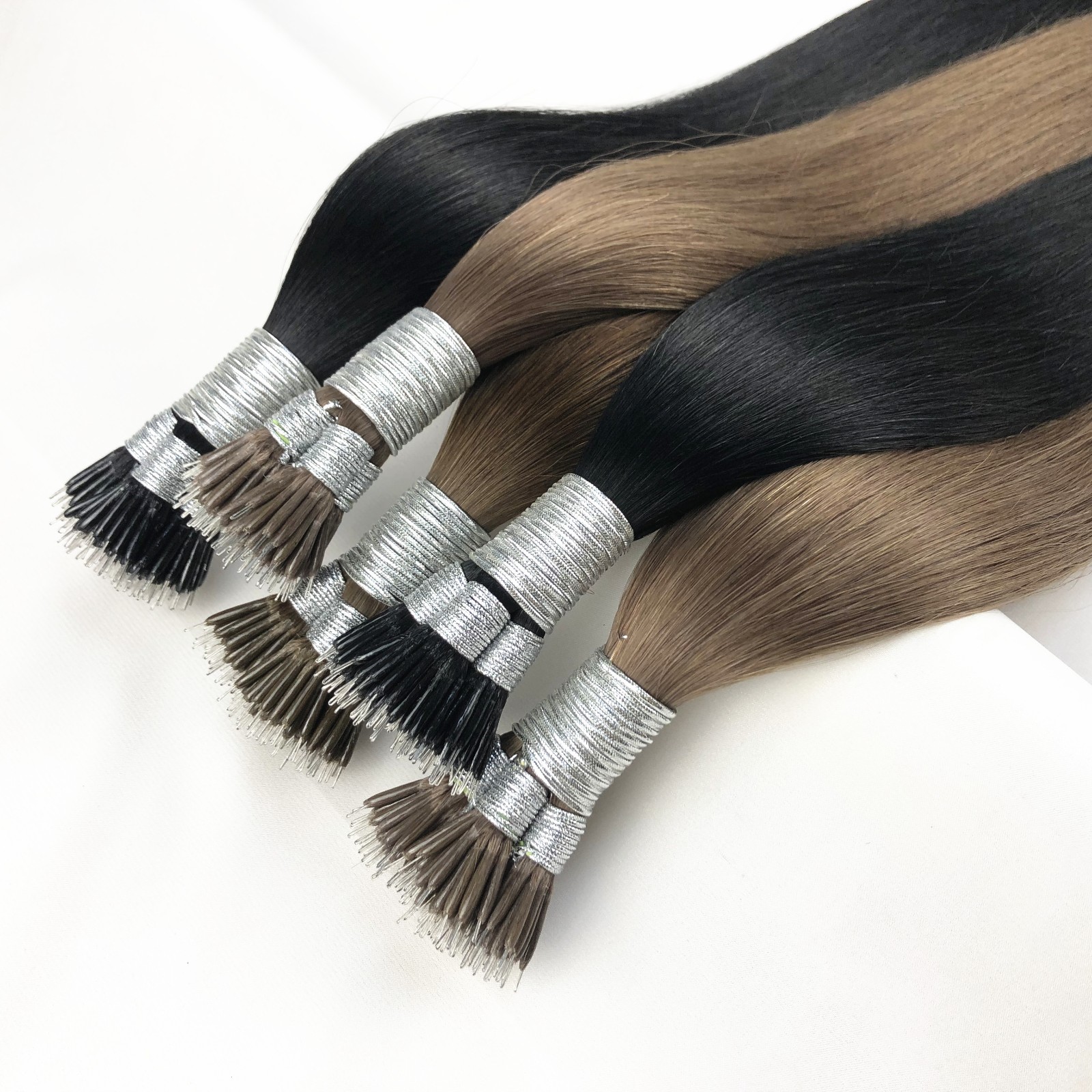 Virgin Remy hair Double Drawn Pre Bonded Nano Ring Human Hair Extension