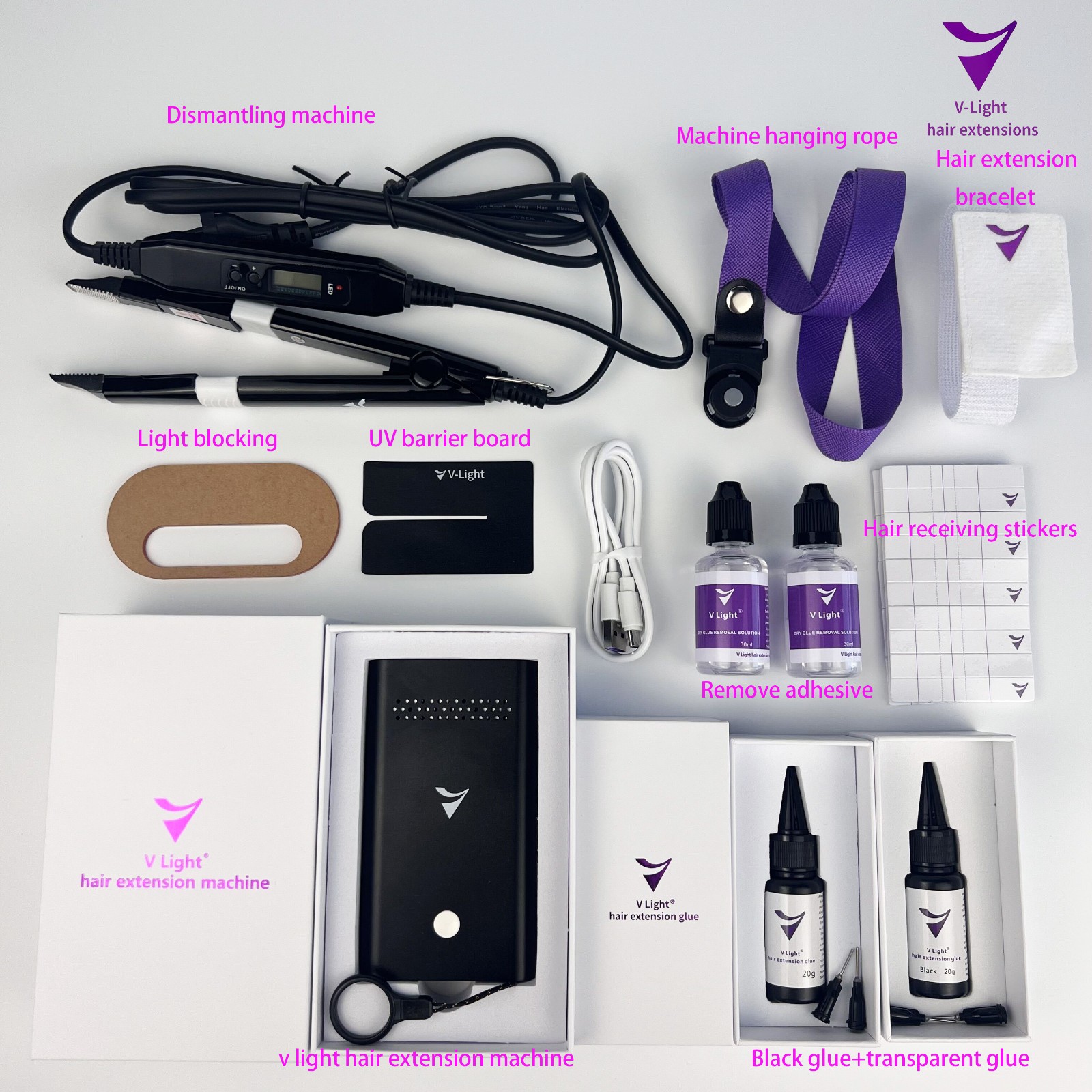 New Arrival v light ultrasonic hair extension Kit for Hair Extension