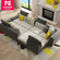 Wedding used high back chesterfield sofa with fabric seating