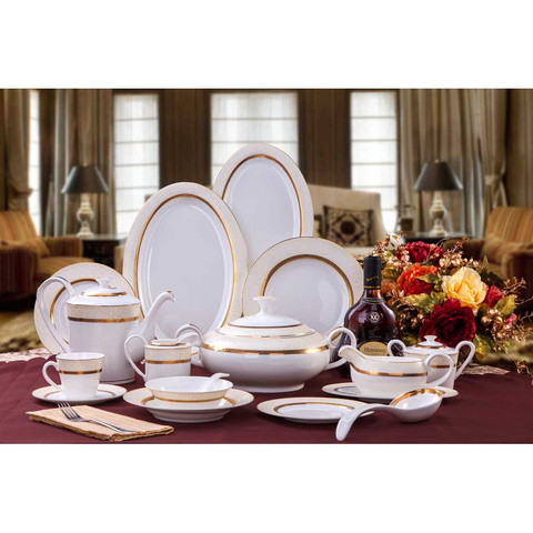 BHSD 122PCS FINE BONE CHINA TABLEWARE