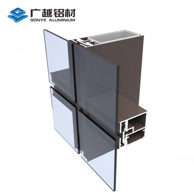 aluminium extrusion curtain wall profile glass