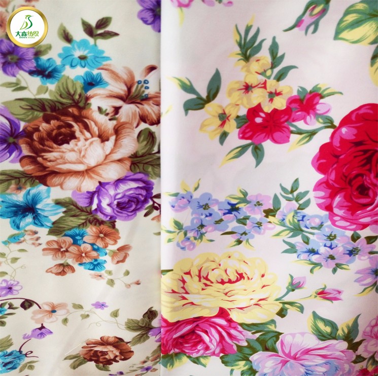 90-130gsm disperse printed 3D bed sheet fabrics quilt cover 