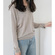 2019 autumn new knitted sleeve V-neck bottoming shirt