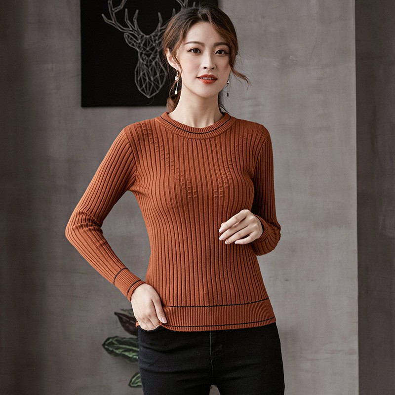 Autumn and winter new women's sweater V-neck 